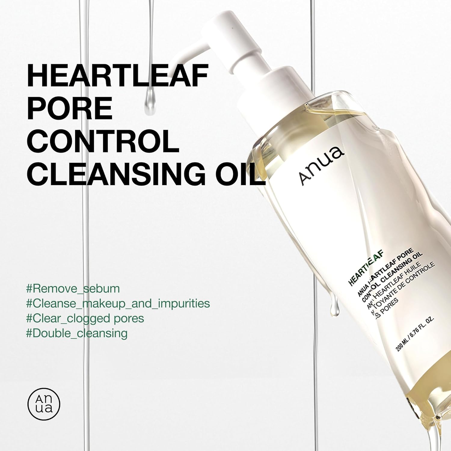 [ANUA] Heartleaf Pore Control Cleansing Oil (6.76 fl.oz / 200ml)