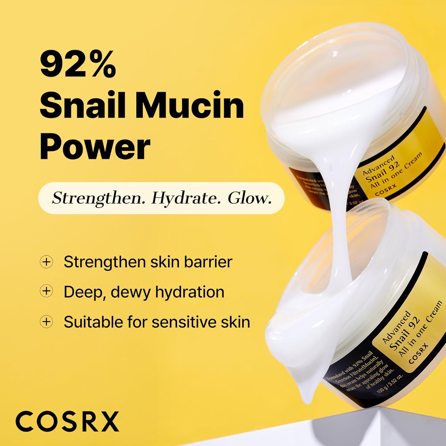 [COSRX] Snail 92 All-in-One Cream (3.52 fl.oz / 100g)