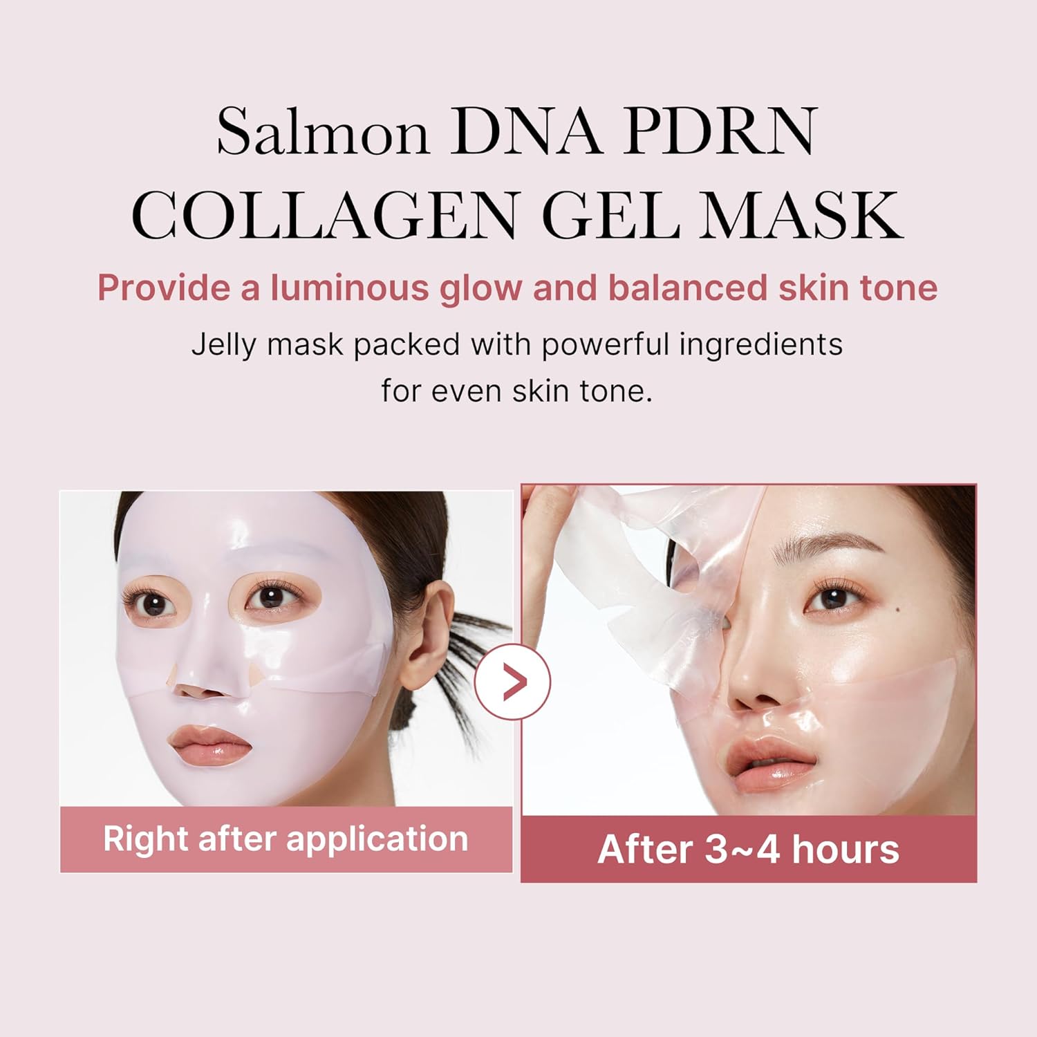 [Medicube] Salmon DNA Pink Collagen Jelly Gel Mask (0.99 oz / 28g × 4ea)