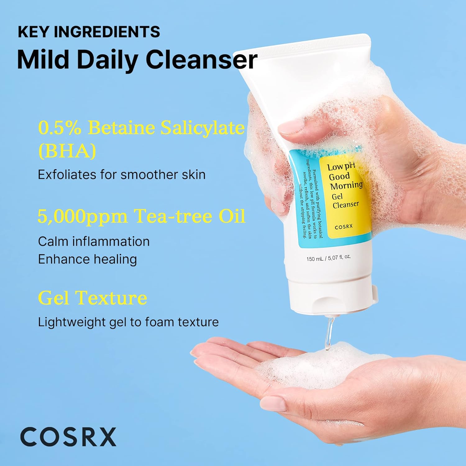 [COSRX] Low pH Good Morning Cleanser (5.07 fl.oz / 150ml)