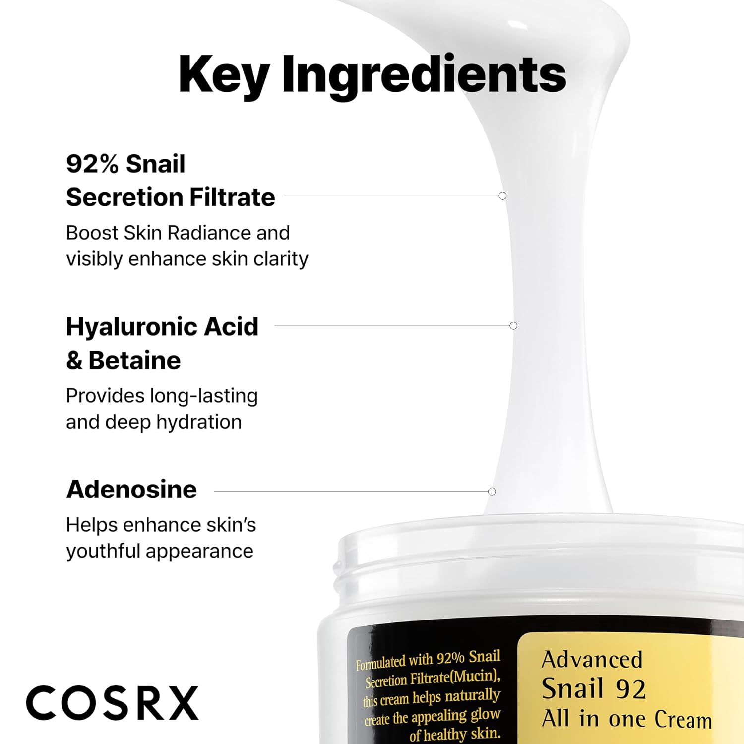 [COSRX] Snail 92 All-in-One Cream (3.52 fl.oz / 100g)