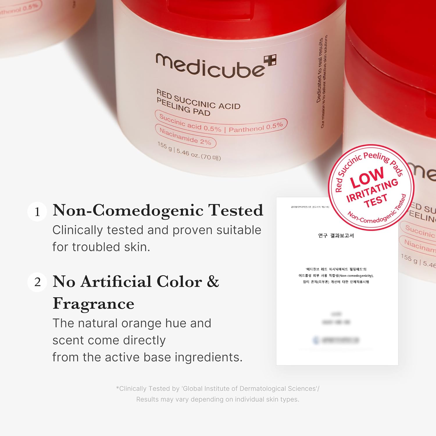[Medicube] Red Succinic Acid Panthenol Facial Peeling Pads (70 units)