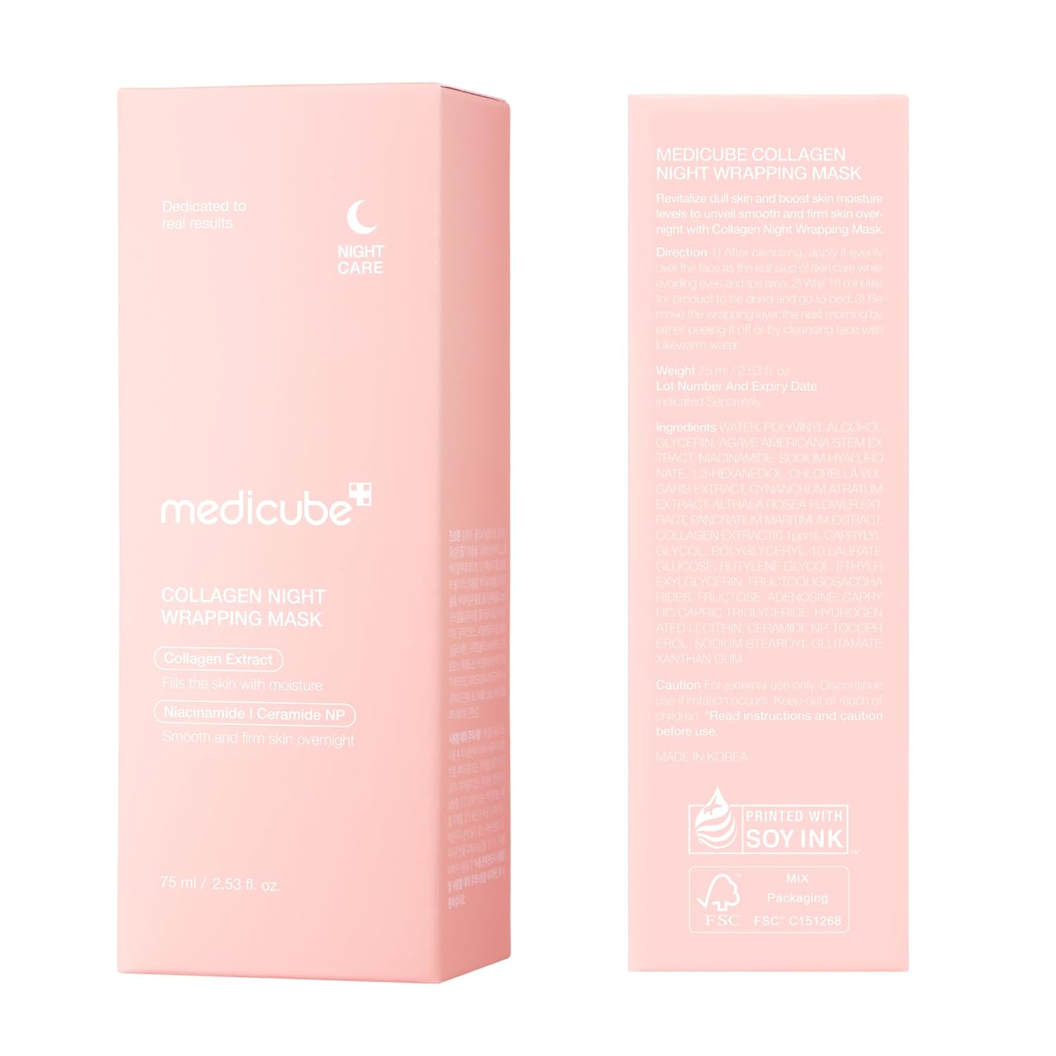 [Medicube] Collagen Overnight Wrapping Peel Off Facial Mask Pack (2.53 fl.oz / 75ml)